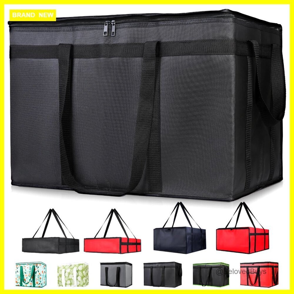 Insulated Food Delivery Bag, Large Capacity Tote for Groceries Travel Catering